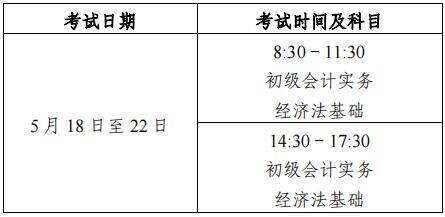 扬州市2024年会计初级职称考试时间